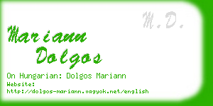 mariann dolgos business card